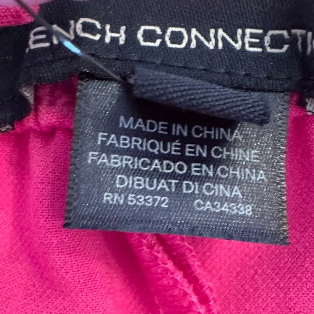 NWT French Connection Emiko Whisper Ruth Pants In Wild Rosa Sz 6 drawstring - Picture 9 of 9